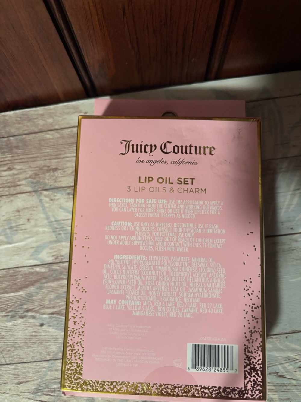 Juicy Couture Pink Lip Oil Trio - Bubble Blush, Rose Mauve, Pretty Tied Up - Picture 2 of 2